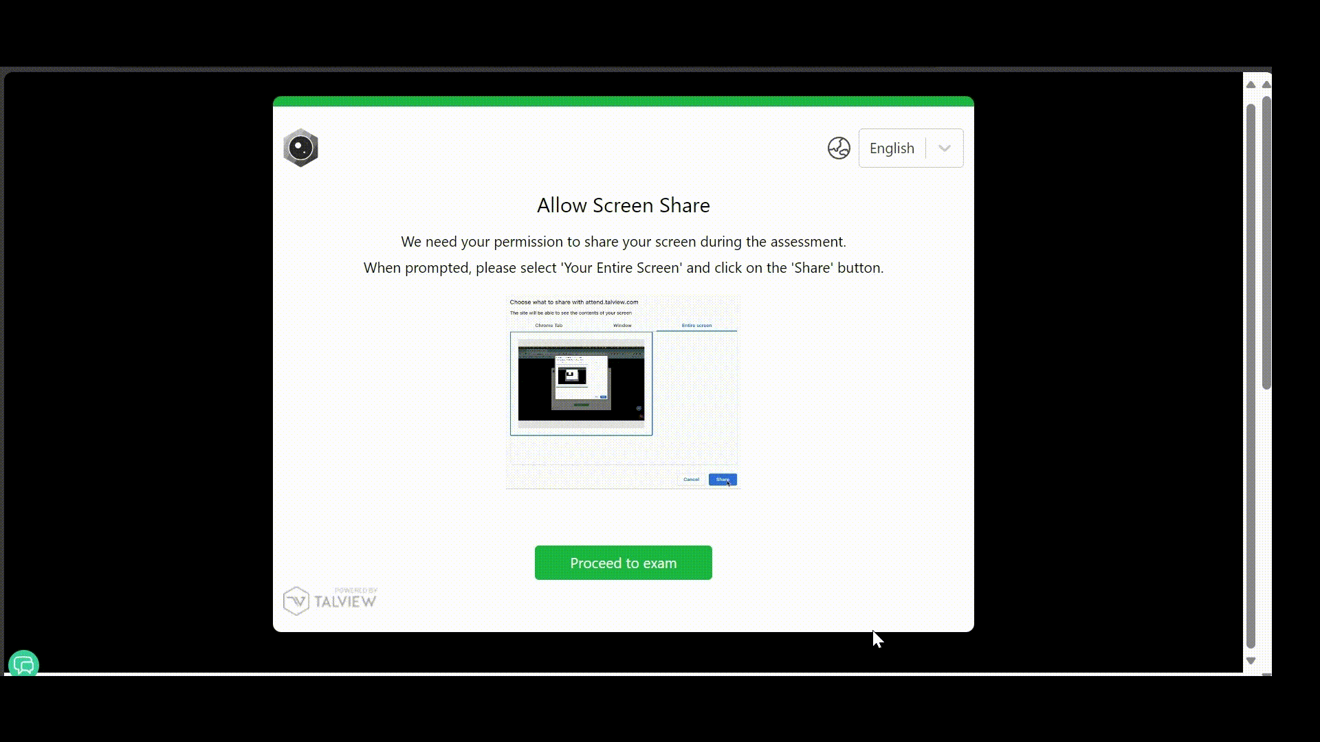 Sharing screen on windows